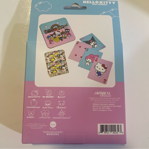 Hello Kitty and Friends playing cards in embossed tin NIP never opened - Picture 2 of 3